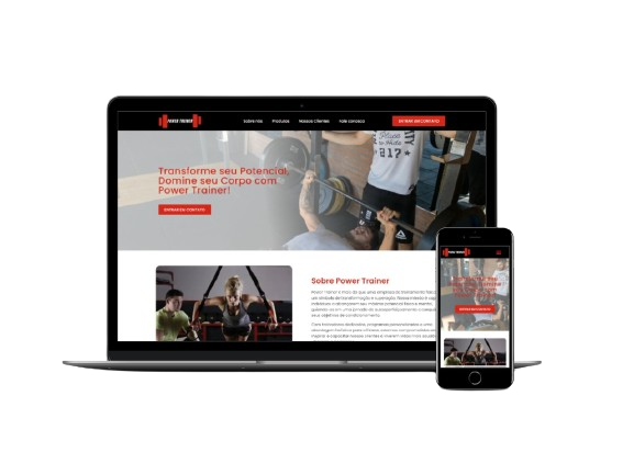 Site para personal trainer e academias